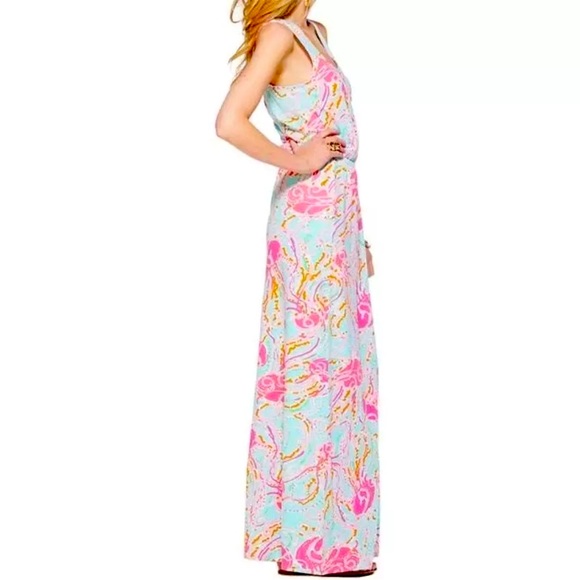Lilly Pulitzer Dresses & Skirts - Holy Grail! Lilly Pulitzer Mills Racerback Maxi Dress Size SM Jellies Be Jammin